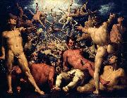 CORNELIS VAN HAARLEM The fall of Lucifer. Spain oil painting artist